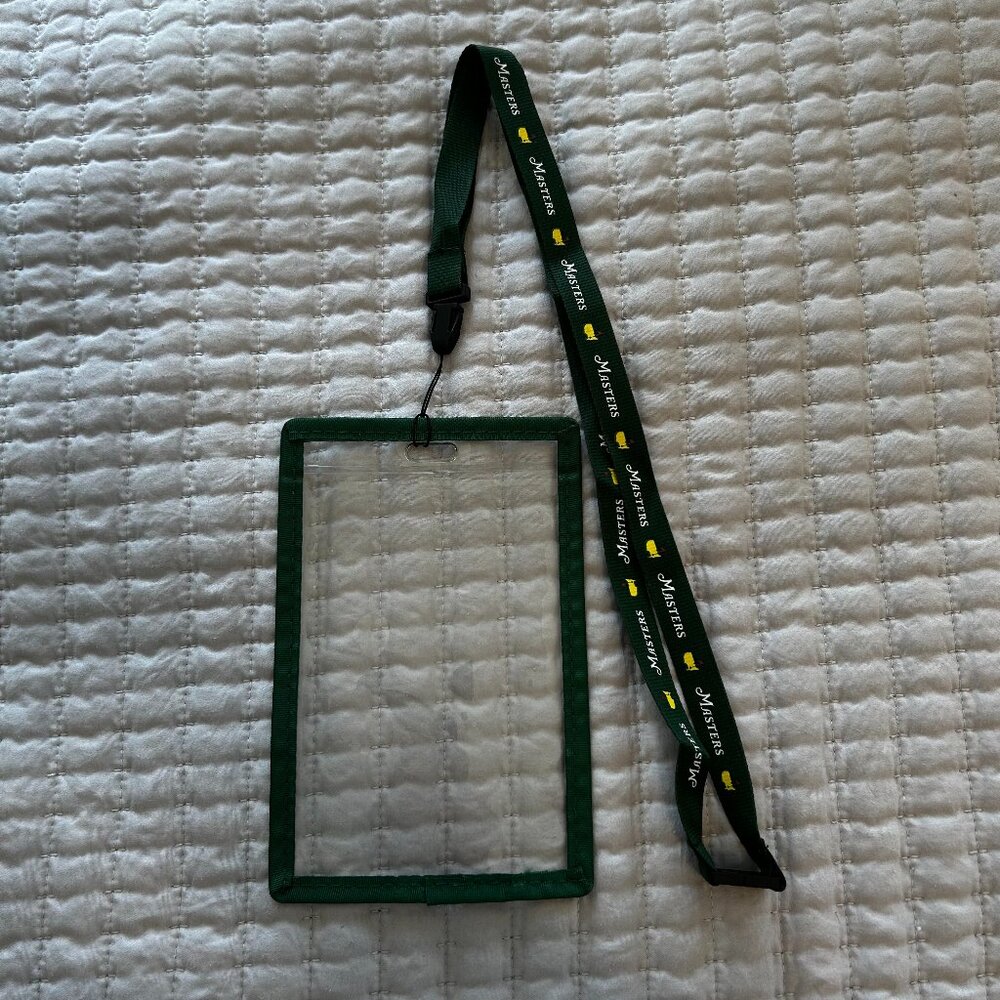Masters Augusta National Golf Badge Holder Lanyard